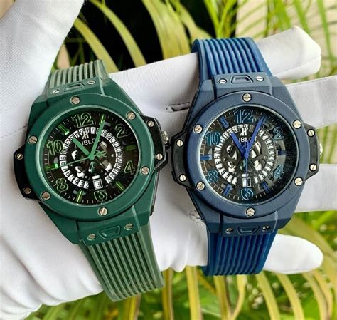 hublot blue rubber strap